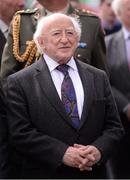 23 April 2013; President of Ireland Michael D. Higgins ahead of the opening day of the 2013 Punchestown Festival. Punchestown Racecourse, Punchestown, Co. Kildare. Picture credit: Stephen McCarthy / SPORTSFILE