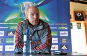 23 April 2013; Munster's Paul O'Connell speaking during a media conference ahead of their side's Heineken Cup Semi-Final game against ASM Clermont Auvergne on Saturday. Munster Rugby Media Conference, Musgrave Park, Cork. Picture credit: Diarmuid Greene / SPORTSFILE