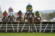 23 April 2013; Jezki, with Barry Geraghty up, on the way to winning the Herald Champion Novice Hurdle. Punchestown Racecourse, Punchestown, Co. Kildare. Picture credit: Barry Cregg / SPORTSFILE