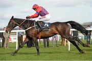 23 April 2013; Sprinter Sacre, with Barry Geraghty up, after jumping the last, on the way to winning the Boylesports.com Champion Steeplechase. Punchestown Racecourse, Punchestown, Co. Kildare. Picture credit: Stephen McCarthy / SPORTSFILE