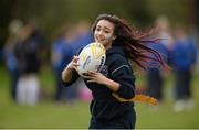 24 April 2013; Ciara McAuliffe, from Manor House School, Raheny, Co. Dublin, in action during the Clondalkin Girls Tag Blitz. Clondalkin RFC, Clondalkin, Co. Dublin. Picture credit: David Maher / SPORTSFILE