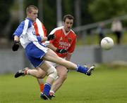 8 June 2003; Tomas Dunphy, Waterford, in action against Armagh's Barry O'Hagan. Bank of Ireland Senior Football Championship qualifier, Waterford v Armagh, Walsh Park, Waterford. Picture credit; Matt Browne / SPORTSFILE *EDI*