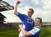 15 June 2003; Kevin Fitzpatrick, left, and Damien Delaney of Laois celebrates following the Bank of Ireland Leinster Senior Football Championship Semi-Final match between Dublin and Laois at Croke Park in Dublin. Photo by Ray McManus/Sportsfile