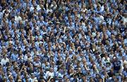 15 June 2003; Dublin supporters sit in the Canal End, as Hill 16 was closed, ahead of the Bank of Ireland Leinster Senior Football Championship Semi-Final match between Dublin and Laois at Croke Park in Dublin. Photo by Ray McManus/Sportsfile