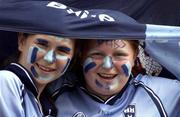 15 June 2003; Dublin supporters Emma Byrne and Janice O'Leary, from Sheriff Street, Dublin, during the Bank of Ireland Leinster Senior Football Championship Semi-Final match between Dublin and Laois at Croke Park in Dublin. Photo by Ray McManus/Sportsfile