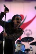 21 June 2003; U2 singer Bono preforming during the opening ceremony 2003 Special olympic world games, Croke Park, Dublin, Ireland. Pool picture credit; David Maher *EDI*