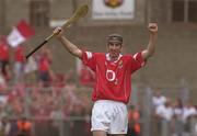 29 June 2003; John Gardinerof Cork celebrates after the Guinness Munster Senior Hurling Championship Final match between Cork and Waterford at Semple Stadium in Thurles, Tipperary. Photo by David Maher/Sportsfile