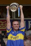 29 June 2003; Tipperary captain David Morrisey lifts the cup after the Munster Minor Hurling Championship Final match between Cork and Tipperary at Semple Stadium in Thurles, Tipperary. Photo by Pat Murphy/Sportsfile