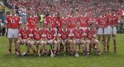 29 June 2003; The Cork team before the Guinness Munster Senior Hurling Championship Final match between Cork and Waterford at Semple Stadium in Thurles, Tipperary. Photo by Pat Murphy/Sportsfile