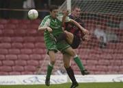 30 June 2003; Robbie Hedderman of Cork City in action against Colin Hawkins of Bohemians during the Eircom League Premier Division match between Bohemians and Cork City at Dalymount Park in Dublin. Photo by David Maher/Sportsfile