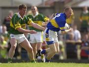 15 June 2003; Shane Maher of Tipperary in action against Dara O'Cinneide of Kerry during the Bank of Ireland Munster Senior Football Championship Semi-Final match between Kerry and Tipperary at Austin Stack Park in Tralee, Kerry. Photo by Brendan Moran/Sportsfile