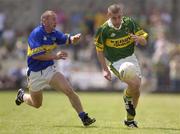 15 June 2003; Sean O'Sullivan of Kerry in action against Bernard Hahessy of Tipperary during the Bank of Ireland Munster Senior Football Championship Semi-Final match between Kerry and Tipperary at Austin Stack Park in Tralee, Kerry. Photo by Brendan Moran/Sportsfile