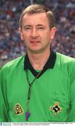 15 June 2003; Referee Aidan Mangan ahead of the Bank of Ireland Leinster Senior Football Championship Semi-Final match between Dublin and Laois at Croke Park in Dublin. Photo by Ray McManus/Sportsfile