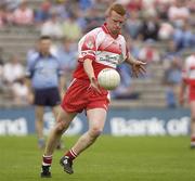 28 June 2003; Fergal Doherty of Derry during the Bank of Ireland All Ireland Senior Football Championship Qualifier match between Derry and Dublin at St Tiernach’s Park in Clones, Monaghan. Photo by Damien Eagers/Sportsfile