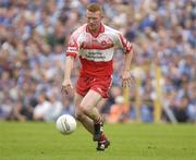 28 June 2003; Fergal Doherty of Derry during the Bank of Ireland All Ireland Senior Football Championship Qualifier match between Derry and Dublin at St Tiernach’s Park in Clones, Monaghan. Photo by Damien Eagers/Sportsfile