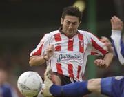 29 May 2003; Peter Hutton of Derry City during the Eircom League Premier Division match between Derry City and Waterford United at the Brandywell Stadium in Derry. Photo by David Maher/Sportsfile