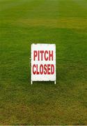 26 January 2013; A 'Pitch Closed' sign on the main pitch. Bórd na Móna Walsh Cup, Second Round, Kilkenny v NUIG, O'Loughlin Gaels GAA Club, Kilkenny. Picture credit: Ray McManus / SPORTSFILE