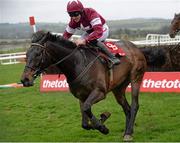 24 April 2013; Sir Des Champs, with Davy Russell up, races clear, after jumping the last, on the way to winning the Bet Online With TheTote.com Punchestown Gold Cup. Punchestown Racecourse, Punchestown, Co. Kildare. Picture credit: Brian Lawless / SPORTSFILE