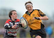 20 April 2013; Niamh Leacy, Garda, is tackled by Niamh Kennedy, Mullingar. Plate Final, Mullingar v Garda, Seapoint RFC, Killiney, Co. Dublin. Picture credit: Matt Browne / SPORTSFILE