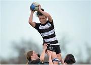 20 April 2013; Aoife Ryan, Old Belvedere, wins possession in a lineout. Paul Flood Cup Final, Old Belvedere v Galwegians, Seapoint RFC, Killiney, Co. Dublin. Picture credit: Matt Browne / SPORTSFILE
