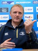 25 April 2013; Leinster head coach Joe Schmidt during a press conference ahead of his side's Amlin Challenge Cup semi-final against Biarritz on Saturday. Leinster Rugby Press Conference, Leinster Rugby, UCD, Belfield, Dublin. Picture credit: Stephen McCarthy / SPORTSFILE