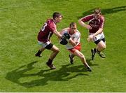 28 April 2013; Patsy Bradley, Derry, in action against Denis Corroon, left, and Kieran Martin, Westmeath. Allianz Football League Division 2 Final, Derry v Westmeath, Croke Park, Dublin. Picture credit: Stephen McCarthy / SPORTSFILE