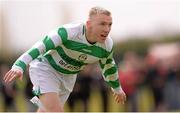 28 April 2013; Patrick Maloney, Pike Rovers, celebrates after scoring his side's first goal. FAI Junior Cup Semi-Final, in association with Umbro and Aviva, Kilbarrack United v Pike Rovers, AUL Complex, Clonshaugh, Co. Dublin. Photo by Sportsfile