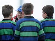 28 April 2013; Seapoint RFC coach Tommy Giblin speaks to his players during an U12's Group match in the 2013 Seapoint International Mini Rugby Blitz, the largest rugby mini blitz in Ireland, with over 130 teams taking part. Seapoint RFC, Killiney, Co. Dublin. Picture credit: Brendan Moran / SPORTSFILE
