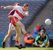 28 April 2013; Gerard O'Kane, Derry, in action against Gary Connaughton, Westmeath. Allianz Football League Division 2 Final, Derry v Westmeath, Croke Park, Dublin. Picture credit: Ray McManus / SPORTSFILE