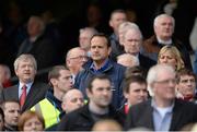 28 April 2013; Leo Varadkar T.D., Minister for Transport, Tourism and Sport, during the National Anthem. Allianz Football League Division 1 Final, Dublin v Tyrone, Croke Park, Dublin. Picture credit: Stephen McCarthy / SPORTSFILE