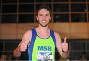 28 April 2013; John Coghlan, MSB A.C., after winning the Run Dublin @ Night. Dublin City, Co. Dublin. Picture credit: Tomas Greally / SPORTSFILE