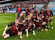 29 April 2013; Members of the victorious St Colmcille's Senior National School team celebrate with the cup after victory in the Allianz Herald Shield Final. Allianz Cumann na mBunscol Finals, St Laurence's Boys National School, Kilmacud, v St Colmcille's Senior National School, Knocklyon, Croke Park, Dublin. Picture credit: Ray McManus / SPORTSFILE