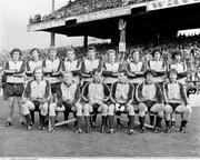 25 September 1977; The Dublin team, back row, left to right, Kevin Moran, Anton O'Toole, Seán Doherty, Jimmy Keaveney, Paddy Cullen, Tommy Drumm, John McCarthy, Bernard Brogan, Bobby Doyle. Front row, left to right, Brian Mullins, Pat O'Neill, Tony Hanahoe, David Hickey, Robbie Kelleher, Gay O'Driscoll. All Ireland GAA Senior Football Championship Final, Dublin v Armagh, Croke Park, Dublin. Picture credit: Connolly Collection  / SPORTSFILE