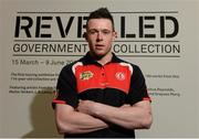 1 May 2013; Tyrone footballer Conor Clarke at the launch of the 2013 Ulster Senior Football & Hurling Championships. Ulster Museum, Botanic Gardens, Belfast, Co. Antrim. Picture credit: Oliver McVeigh / SPORTSFILE