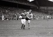 21 August 1977; Sean Walsh, Kerry, in action against Brian Mullins, Dublin. GAA Football All-Ireland Senior Championship Semi-Final, Dublin v Kerry, Croke Park, Dublin. Picture credit: Connolly Collection / SPORTSFILE