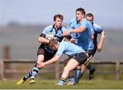 4 May 2013; Shane McNamara, Shannon, is tackled by Jamie Glynn, and Shane Grannell, right, UCD. Ulster Bank League Division 1A Play-off, Shannon v UCD, Coonagh, Limerick. Photo by Sportsfile