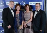 4 May 2013; Eugene and Nora Noble, left, and Niamh and Patrick Cagney in attendance at the annual Leinster Rugby Awards Ball which took place in the Mansion House, Saturday evening where Ian Madigan was awarded the Bank of Ireland Leinster Rugby Players' Player of the Year. Barry Murphy was the Master of Ceremonies on a successful sold out night which saluted an outstanding year for the game of rugby in Leinster, with music by The Bentley Boys and The Keynotes. For more information log on to www.leinsterrugby.ie. Leinster Rugby Awards Ball 2013, The Mansion House, Dublin. Picture credit: Brendan Moran / SPORTSFILE