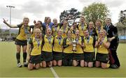 5 May 2013; The Railway Union players celebrate with the cup after the game. Electric Ireland Irish Hockey League Women's Final, Loreto Hockey Club v Railway Union, Three Rock Rovers Hockey Club, Grange Road, Rathfarnham, Dublin. Picture credit: Pat Murphy / SPORTSFILE
