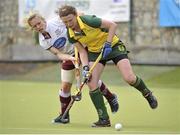 5 May 2013; Alex Speers, Railway Union, in action against Nikki Symmons, Loreto Hockey Club. Electric Ireland Irish Hockey League Women's Final, Loreto Hockey Club v Railway Union, Three Rock Rovers Hockey Club, Grange Road, Rathfarnham, Dublin. Picture credit: Pat Murphy / SPORTSFILE