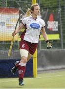 5 May 2013; Nikki Symmons, Loreto Hockey Club, celebrates after scoring in the shoot-out. Electric Ireland Irish Hockey League Women's Final, Loreto Hockey Club v Railway Union, Three Rock Rovers Hockey Club, Grange Road, Rathfarnham, Dublin. Picture credit: Pat Murphy / SPORTSFILE