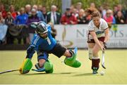 5 May 2013; Cathy McKean, Loreto Hockey Club, in action against Grace O'Flanagan, Railway Union. Electric Ireland Irish Hockey League Women's Final, Loreto Hockey Club v Railway Union, Three Rock Rovers Hockey Club, Grange Road, Rathfarnham, Dublin. Picture credit: Pat Murphy / SPORTSFILE