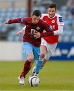 6 May 2013; Ryan Brennan, Drogheda United, in action against Killian Brennan, St. Patrick’s Athletic. Airtricity League Premier Division, Drogheda United v St. Patrick’s Athletic, Hunky Dorys Park, Drogheda, Co. Louth. Photo by Sportsfile
