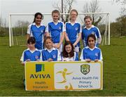 7 May 2013; The Marist Girls National School, Co. Leitrim, team in the Girls B competiton. Aviva Health FAI Primary School 5's, Connacht Finals, Shiven Rovers FC, Newbridge, Galway. Picture credit: Oliver McVeigh / SPORTSFILE