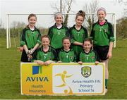 7 May 2013; The Maree National School, Co. Galway, team in the Girls B competiton. Aviva Health FAI Primary School 5's, Connacht Finals, Shiven Rovers FC, Newbridge, Galway. Picture credit: Oliver McVeigh / SPORTSFILE