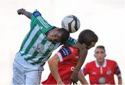 10 May 2013; Ross Gaynor, Sligo Rovers, in action against Ismahil Akinade, Bray Wanderers. Airtricity League Premier Division, Bray Wanderers v Sligo Rovers, Carlisle Grounds, Bray, Co. Wicklow. Picture credit: Matt Browne / SPORTSFILE