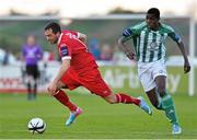 10 May 2013; Ross Gaynor, Sligo Rovers, in action against Ismahil Akinade, Bray Wanderers. Airtricity League Premier Division, Bray Wanderers v Sligo Rovers, Carlisle Grounds, Bray, Co. Wicklow. Picture credit: Matt Browne / SPORTSFILE