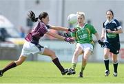 11 May 2013; Bernie Breen, Kerry, in action against Emer Flaherty, Galway. TESCO HomeGrown Ladies National Football League, Division 2 Final, Kerry v Galway, Parnell Park, Donnycarney, Dublin. Picture credit: Brendan Moran / SPORTSFILE