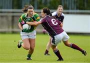 11 May 2013; Caroline Kelly, Kerry, in action against Emer Flaherty, Galway. TESCO HomeGrown Ladies National Football League, Division 2 Final, Kerry v Galway, Parnell Park, Donnycarney, Dublin. Picture credit: Brendan Moran / SPORTSFILE