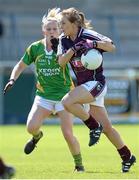 11 May 2013; Sinead Burke, Galway, in action against Bernie Breen, Kerry. TESCO HomeGrown Ladies National Football League, Division 2 Final, Kerry v Galway, Parnell Park, Donnycarney, Dublin. Picture credit: Brendan Moran / SPORTSFILE