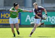 11 May 2013; Annette Clarke, Galway, in action against Aislinn Desmond, Kerry. TESCO HomeGrown Ladies National Football League, Division 2 Final, Kerry v Galway, Parnell Park, Donnycarney, Dublin. Picture credit: Brendan Moran / SPORTSFILE